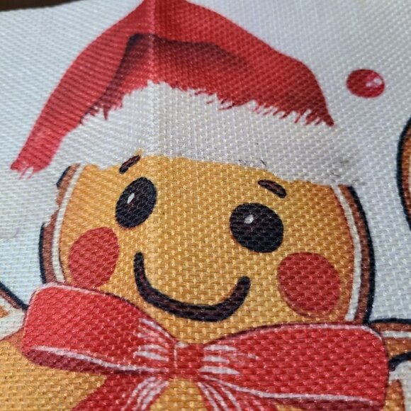 Christmas Pillow Cover Lumbar Decorative Case Holiday Xmas Gingerbread Decor - Picture 5 of 13